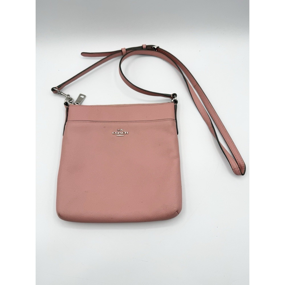 Coach Kitt Messenger Crossbody Bag Purse Light Baby Pink Strap 52348